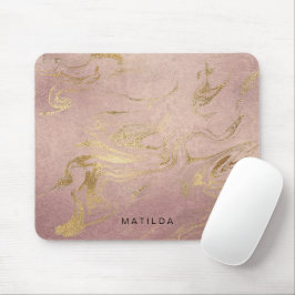 エレガントモダン金ゴールド及びバラ金ゴールド マウスパッド