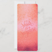 エレガントモダン金ゴールド大人誕生日驚きパーティー 招待状 (裏面)