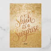 エレガントモダン金ゴールド大人誕生日驚きパーティー 箔シーズンカード (裏面)