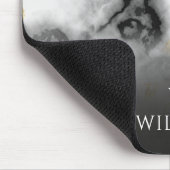 エレガントモダン金ゴールド大理石モノグラムパーソナライズされた マウスパッド (コーナー)