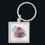 エレガントモダン金ゴールド幾何学写真 キーホルダー<br><div class="desc">写真モダンの一つエレガントの金ゴールド幾何学的およびリーフお気に入りのフレーム</div>