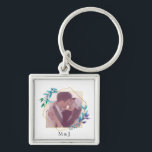 エレガントモダン金ゴールド幾何学写真 キーホルダー<br><div class="desc">写真モダンの一つエレガントの金ゴールド幾何学的およびリーフお気に入りのフレーム</div>