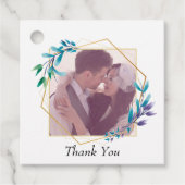 エレガントモダン金ゴールド幾何結婚写真 フェイバータグ (正面)