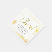 エレガントモダン金ゴールド応援 スタンダードカクテルナプキン (角)