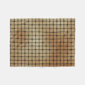 エレガントモダン金ゴールド正方形タイルのパターン | フリースブランケット (正面(横))