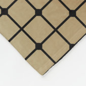 エレガントモダン金ゴールド正方形タイルのパターン | フリースブランケット (角)