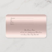 エレガントモダン金ゴールド紙吹雪光沢バラ金ゴールド 割引カード (裏面)