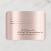 エレガントモダン金ゴールド紙吹雪,バラ金ゴールドハートOpal 割引カード (裏面)