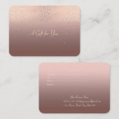 エレガントモダン金ゴールド紙吹雪 割引カード (正面/裏面)