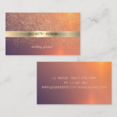 エレガントモダン金ゴールド紙吹雪 名刺 (正面/裏面)