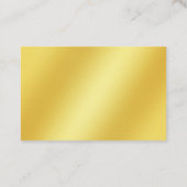 エレガントモダン金ゴールド背景ヨーロッパ写真Busi 名刺 (裏面)