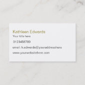 エレガントモダン金ゴールド色とピンクプロフェッショナル 名刺 (裏面)