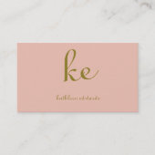 エレガントモダン金ゴールド色とピンクプロフェッショナル 名刺 (正面)