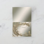 エレガントモダン金ゴールド装飾サンキューカード サンキューカード (内部)