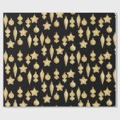 エレガントモダン金ゴールド装飾模様 ラッピングペーパー (フラット)