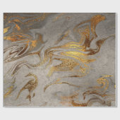 エレガントモダン金ゴールド銀大理石 ラッピングペーパー (フラット)