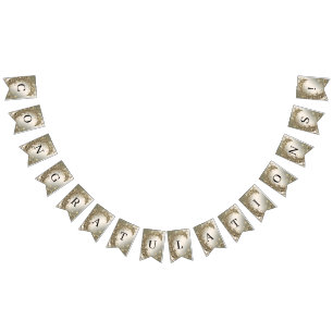 エレガントモダン金ゴールド飾り旗 バンティングフラッグ