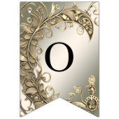 エレガントモダン金ゴールド飾り旗 バンティングフラッグ (第2の旗)