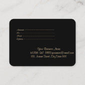 エレガントモダン金ゴールド駆動、紙吹雪 割引カード (裏面)