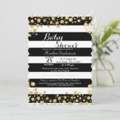 エレガントモダン金ゴールド(ばちゃばちゃ)跳ねる 招待状 (スタンド正面)