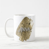 エレガントモダン金ゴールド コーヒーマグカップ (左)