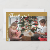 エレガントモダン金ゴールド サンキューカード (正面)