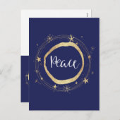 エレガントモダン金ゴールド シーズンポストカード (正面/裏面)