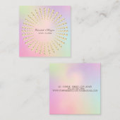 エレガントモダン金ゴールド スクエア名刺 (正面/裏面)