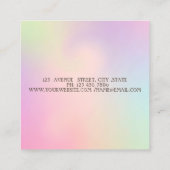 エレガントモダン金ゴールド スクエア名刺 (裏面)