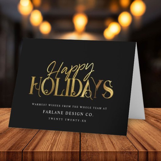 エレガントモダン金ゴールド・スクリプトの業務企業の シーズンカード