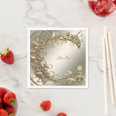 エレガントモダン金ゴールド スタンダードカクテルナプキン (インサイチュ)