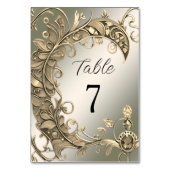 エレガントモダン金ゴールド テーブルナンバー (裏面)