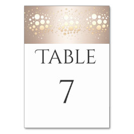 エレガントモダン金ゴールド/ブロンズ紙吹雪 テーブルナンバー
