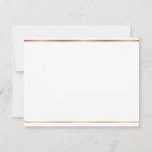 エレガントモダン金ゴールド・モノグラム名 ノートカード (裏面)