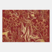 エレガントモダン金ゴールド ラッピングペーパーシート (正面2)