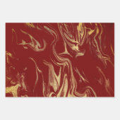 エレガントモダン金ゴールド ラッピングペーパーシート (正面3)