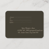 エレガントモダン金ゴールド 割引カード (裏面)