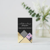 エレガントモダン金ゴールド 名刺 (スタンド正面)