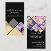 エレガントモダン金ゴールド 名刺 (正面/裏面)