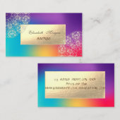 エレガントモダン金ゴールド 名刺 (正面/裏面)