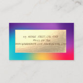 エレガントモダン金ゴールド 名刺 (裏面)