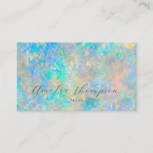 エレガントモダン金ゴールド 名刺 (正面)