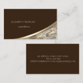 エレガントモダン金ゴールド、大理石 名刺 (正面/裏面)