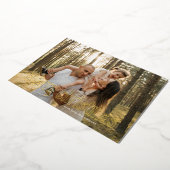 エレガントモダン金ゴールド 箔シーズンカード (回転した状態)