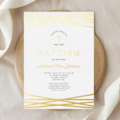 エレガントモダン金ゴールド 箔招待状