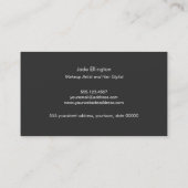 エレガントモダン金ゴールド、黒とピンクの幾何学的 名刺 (裏面)