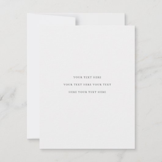 エレガントモダン金ゴールドScript写真結婚の サンキューカード (裏面)