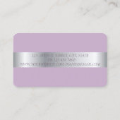 エレガントモダン銀ストライプ線，ブラシ線 名刺 (裏面)