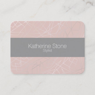 エレガントモダン銀幾何三角形 名刺