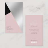 エレガントモダン銀美容師 名刺 (正面/裏面)